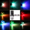 T10 RGB Flash Rainbow Led Lights 7 Colorful Turn Signal 12V Light Bulb (1 piece) ဖင်ပြားသေး ဖလပ်. 