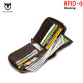 (Preorder)Bullcaptain RFID anti-theft brush zipper card holder men's leather wallet အမျိုးသားသုံးလက်ကိုင်အိတ်. 