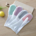1 Pair Silicone Dishwashing Gloves Non-slip Dish Washing Gloves Oven Mittens Cooking Gloves Kitchen Cleaning Brush. 