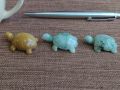 Jade turtle medium size 3 pc set,  ကျောက်စိမ်း လိပ်အလတ် ၃ ကောင်တွဲ၊. 