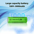 100% Original Rechargeable Battery 1.5V Alkaline AA AAA Battery Double Pow and Charger. 