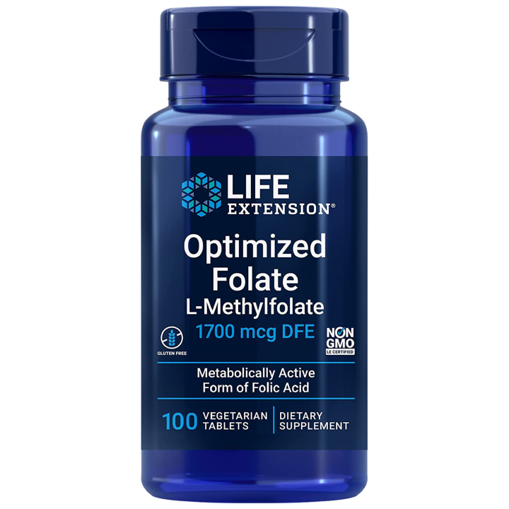 Life Extension - Optimized Folate L-Methylfolate 1700 mcg DFE (100 VTabs)