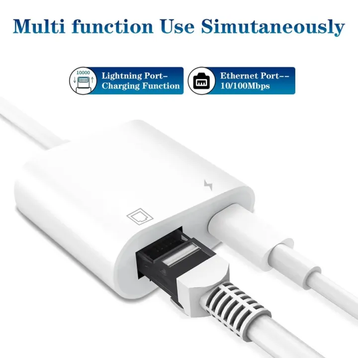 10/100Mbps%20Lightning%20to%20RJ45%20Adapter%202%20in%201%20Ethernet%20LAN%20Network%20Adapter%20with%20Charge%20Port%20Compatible%20with%20IPhone/iPad/iPod%20Plug%20and%20Play%20-%20Image%202