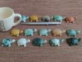 Jade turtle medium size 3 pc set,  ကျောက်စိမ်း လိပ်အလတ် ၃ ကောင်တွဲ၊. 