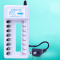 8 Slot Quick Battery Charger With High-Speed Indicator Light Smart Adapter For 1.2V AA AAA Ni-MH Ni-CD Rechargeable Battery. 
