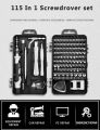 Mini Precision Screwdriver Set 115 in 1 Screwdriver Bit Kit Multifunctional Professional Repair Tool Kit for Phone Laptop PC Glasses Electronics. 