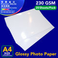 Premium Jinlan | Glossy Photo Paper | 230 g | A4 Size 20 Sheets | Printer Photographic Paper for Inkjet Printers Office Supplies. 