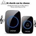 CACAZ wireless doorbell,  DC wireless doorbell, operating range 30 meters Battery Version ကြိုးမဲ့လူခေါ်ခေါင်းလောင်း. 
