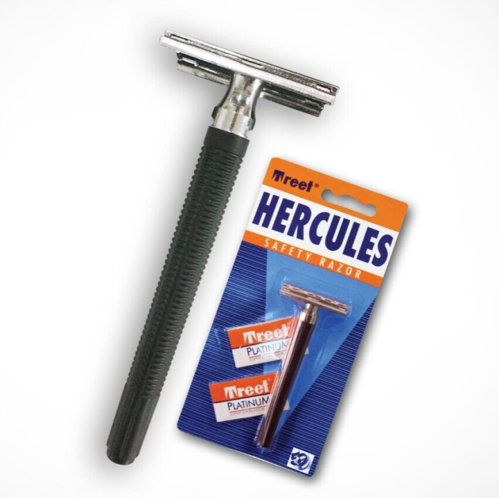 🪒သင်တိုင်း မုတ်ဆိပ်ရိတ်ဂျုတ် 💈TREET HERCULES SAFETY RAZOR , Strong Grip ...