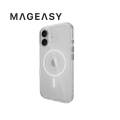 MagEasy Bright M Never Yellowing Shockproof Clear Case for iPhone 16 (iSure). 