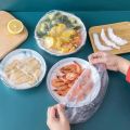 50pcs Disposable Plastic Food Cover Wrap Elastic Food Lids Refrigerator fruit food Stretch Dustproof Bowls Cups Cover. 