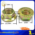 ရွှေရောင်ကော်လံပန်းခေါင်း Hexagon nuts with flange. 