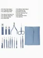 Stainless Steel Professional Pedicure Kit Nail Scissors Grooming Kit - Portable Travel Nail Manicure/Pedicure Tools kit for Men and Women with PU Leather Case. 