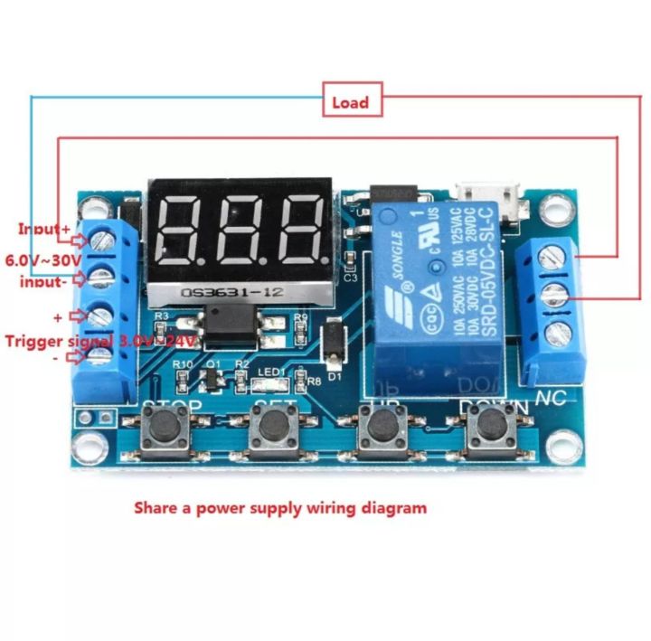 LED Display Delay Timer Relay Module DC