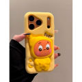 (Preorder)Cute Cartoon Yellow Star Bracket Soft Case for IPhone 17 16 15 14 13 Pro Max. 