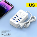 6 Port USB Charging Station | 35W/3A 6 Port Charging Station, Multi-Function USB Charging Hub for Home and Workplace |  Safe USB Charging Station, Multi-Port USB Charger. 