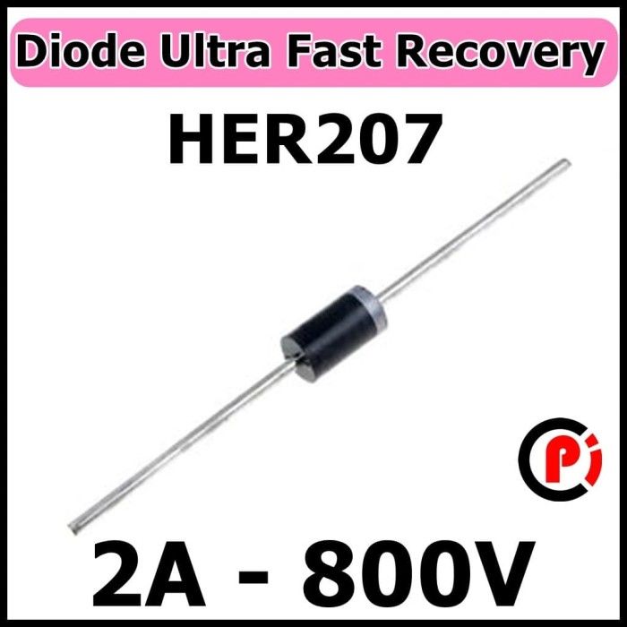 12ps/lot 2A 800V Direct plug HER 207 MIC ultra-fast recovery diode