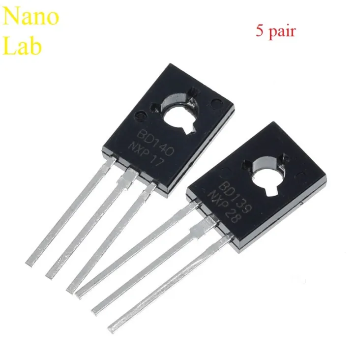 5pcs%20BD139%20+%205pcs%20BD140%20TO-126%20Silicon%20NPN%20PNP%20Transistor%20Low%20Voltage%2080V%201.5A%20-%20Image%204