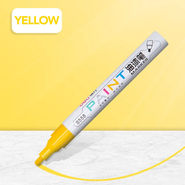 Deli Makers | Oil Paint Pen 2.0mm | Graffiti Pens | Waterproof Permanent | Color Art Supplies Drawing DIY