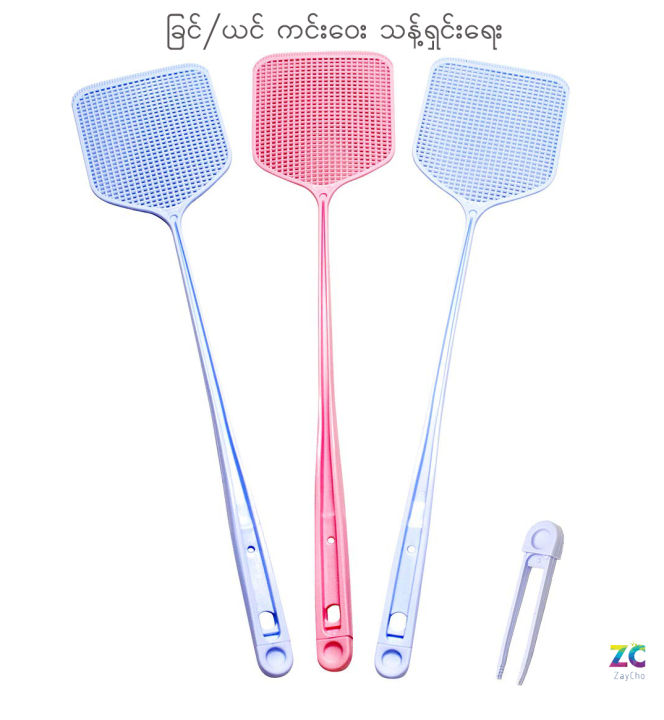 DH corp - Plastic Fly Swatter with Tweezers, Bugs Whisk and Fly Killer with Pincers