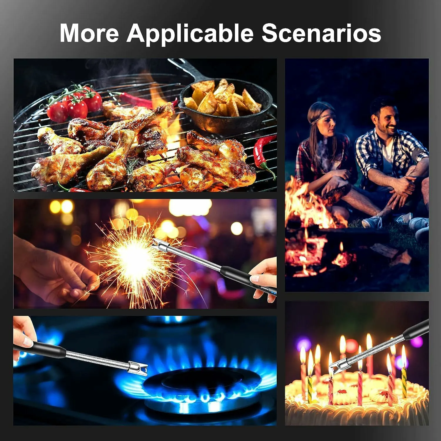 ARC BBQ Lighter with Rechargeable USB Cable with Flexible Goose Neck ...