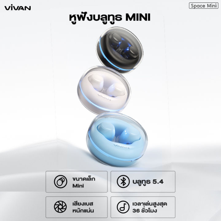 (Preorder)VIVAN [New Product] MINI model, with sleep noise reduction function, small size, Bluetooth 5.4, comfortable to wear, 36 hours of playtime.
