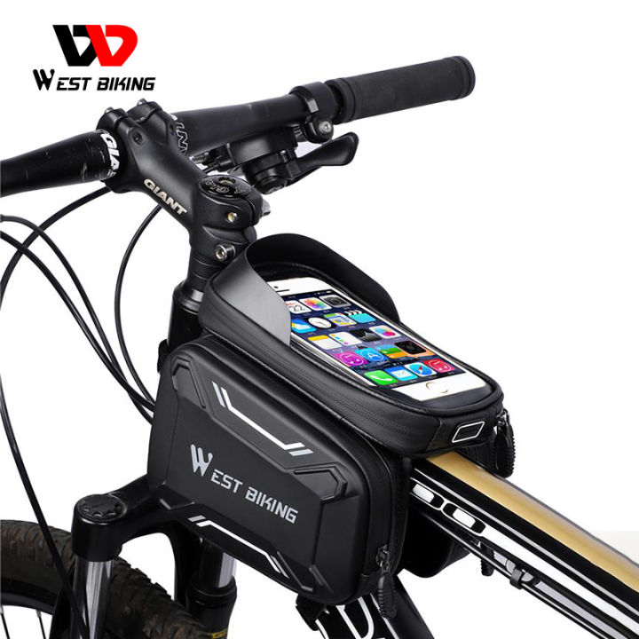 (Preorder)WEST BIKING Bicycle Front Bag Frame High Quality MTB Bike Bag Cycling Equipment Waterproof Touch Screen Top Tube Phone Bag စက်ဘီးအိတ်