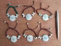 Flower jade bracelet, ကျောက်စိမ်း ပန်းပွင့်လက်ပတ်. 
