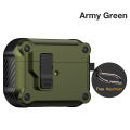 (Preorder)Sanptoch Lock Switch Case,For Airpods 4/Pro2/Pro/3rd/2/1 Military Armor Shockproof Wireless Earphone Full Cover with Keychain. 