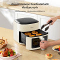 (Preorder) Simplus Air Fryer 6.5L Large Capacity 1200W Visible Window 10 Preset Multifunction Menu Home Use KQZG018. 
