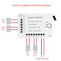 Four-way wireless remote control switch DC12V24V three-way car tailgate gate garage door lift controller. 