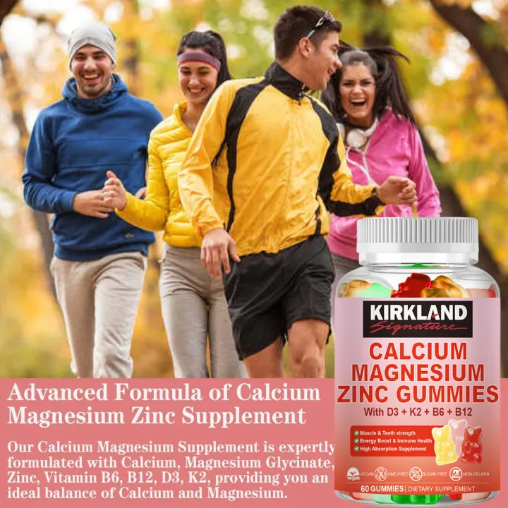 (Preorder)KIRKLAND%20Calcium%20Magnesium%20Zinc%20Gummies%20-%20Helps%20Strengthen%20Bones%20and%20Teeth,%20Muscles,%20and%20Immunity%20-%20Image%202