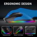Tech Infinite Ice Armor GT-660 Gaming USB Gaming Mouse, Honeycomb Hollow Design Ergonomic Wired Mouse with Backlight, up to 6400 DPI, RGB Gaming Mouse for Mac, Laptop, Computer, (Black). 