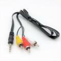 3.5mm Stereo Male to Male 2 RCA Audio Speaker AUX Cable Cord Lotus 2 in 1 Audio Cable. 