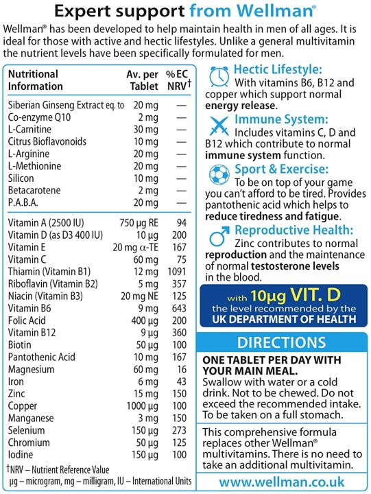 (Preorder)Vitabiotic%20Wellman%20Original%20(30%20Tablets)%20-%20Image%202