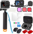 (Preorder) Telesin Waterproof Case with 3-Pack Diving Filters for GoPro Hero 9, Hero 10, and 11 Black, Supports 45m/148ft Underwater Diving with Mounting Bracket, Purple, Red, and Blue Filters, Professional Accessories. 