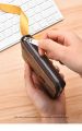 Vintage Men's Zipper Wallet PU Leather Short Coin Purse Business Man Card Holders. 