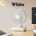 Mini Portable Table Fan LED Display Auto Rotating. 