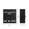 Hdmi 4k high-definition bi-direction switch 2-in-1-out hdmi two-way switcher. 