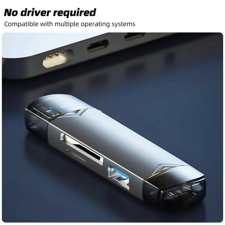 (Preorder)FONKEN%206%20In%201%20OTG%20Type%20C%20Card%20Reader%20SD%20Micro%20Type%20C%20To%20Usb%20USB%20Adapter%20Otg%203.0%20TF%20Card%20USB%20Type%20C%20Card%20Reader%20Converter%20USB%20Flash%20Drive%20-%20Image%207