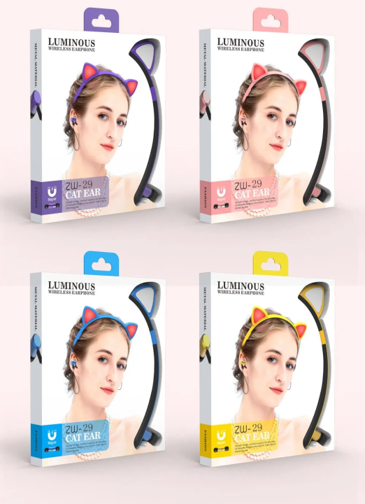 Wireless Bluetooth earphones cat earphones