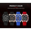 (Preorder) Crrju New Quartz Chronograph Silicone Strap Luminous Waterproof Men's Watch 2311XL  အမျိုးသား လက်ပတ်နာရီ. 