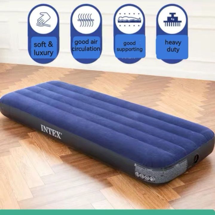 Intex Air Bed for single  2.5'x 6' x 10" ( လေထိုးမွေ့ယာ ၂ပေခွဲ x ၆ပေ )