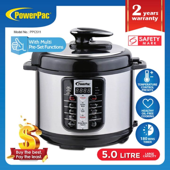 PowerPac 5L Electric Pressure Cooker 5.0L (PPC511)
