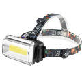 Removable 18650 lithium battery high-power COB floodlight rechargeable headlamp head-mounted flashlight. 