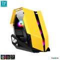 (Preorder)  Tsunami BumbleBee ARGB ATX Tempered Glass Mutant Gaming Computer Case with Ablaze ARGB*4. 