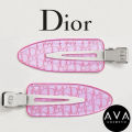 (Preorder)Gift Collection New Year's Gift Dior Backstage Rosy Glow Hair Clip Cute Pink Hair Clip Kid's Style 1 Set 2 Pieces. 
