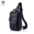 (Preorder)Bullcaptain men's leather chest bag youth college style crossbody bag အမျိုးသားသုံးသားရေလွယ်အိတ်. 