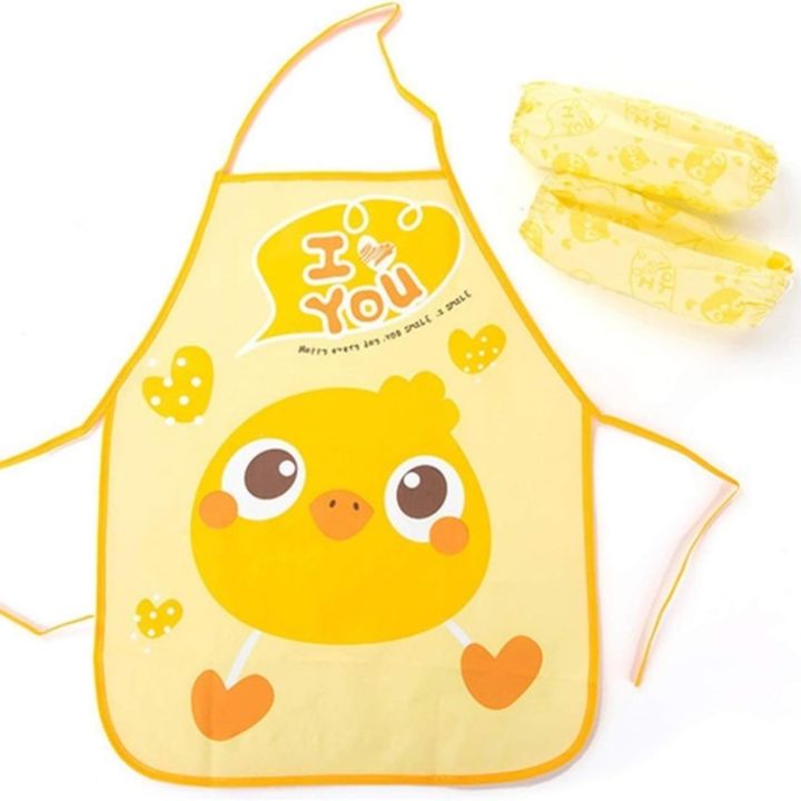 Apron%20for%201%20PCS%20Children%20Cartoon%20Apron%20Kitchen%20Art%20Baking%20Arm%20Sleeve%20Animal%20Waterproof%20Apron%20Kids%20Painting%20Apron%20with%20Colorful%20Aprons%20-%20Image%203