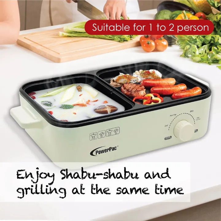 PowerPac%20%20Multipurpose%20Steamboat%20pot%20&%20BBQ%20Grill%20with%20Non-stick%20inner%20pot%20-%20Image%202